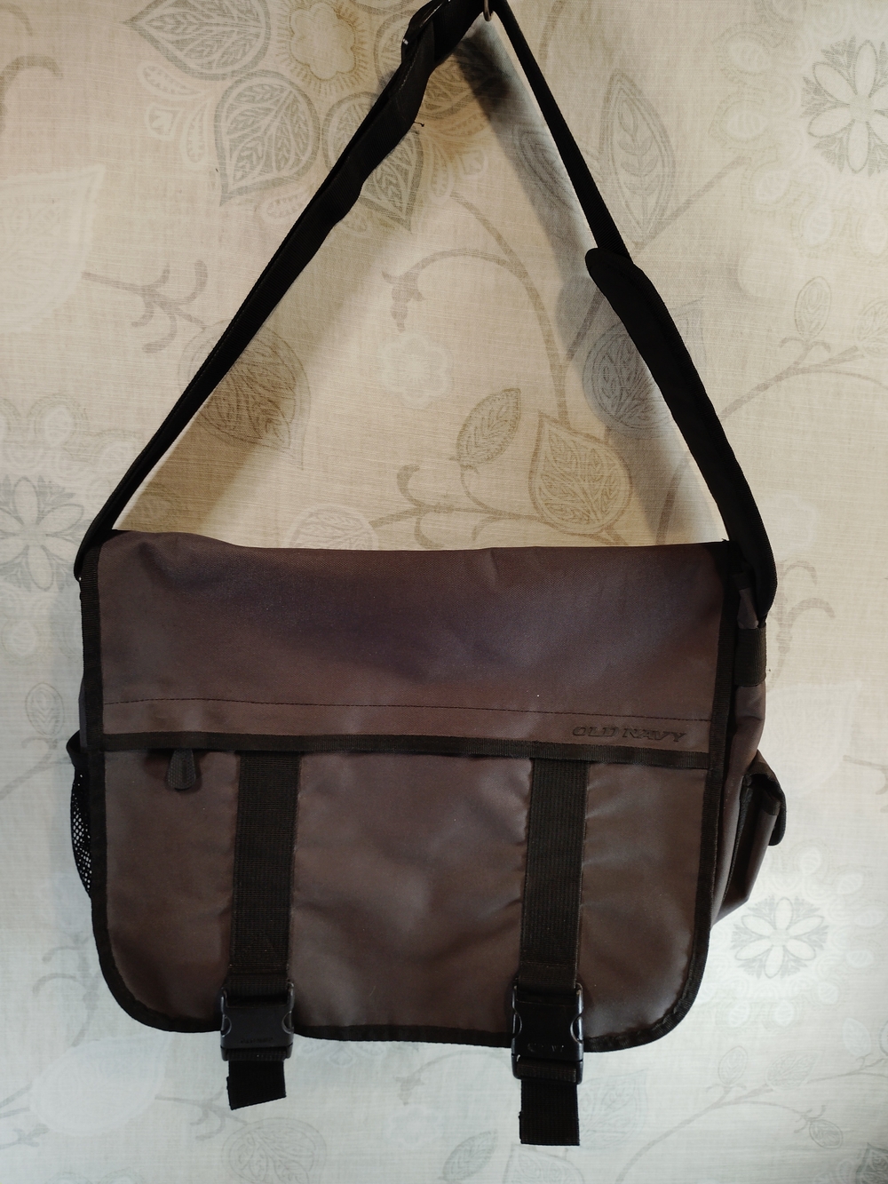 Old Navy Dk Grey and Black Messenger Bag